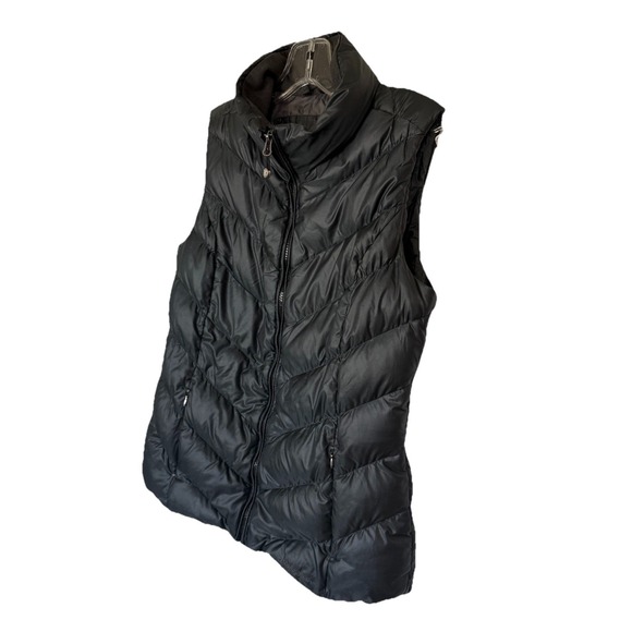 Eddie Bauer Vest Womens Small Black EB650 Down Puffer Quilted Full Zip Thick - Picture 3 of 8
